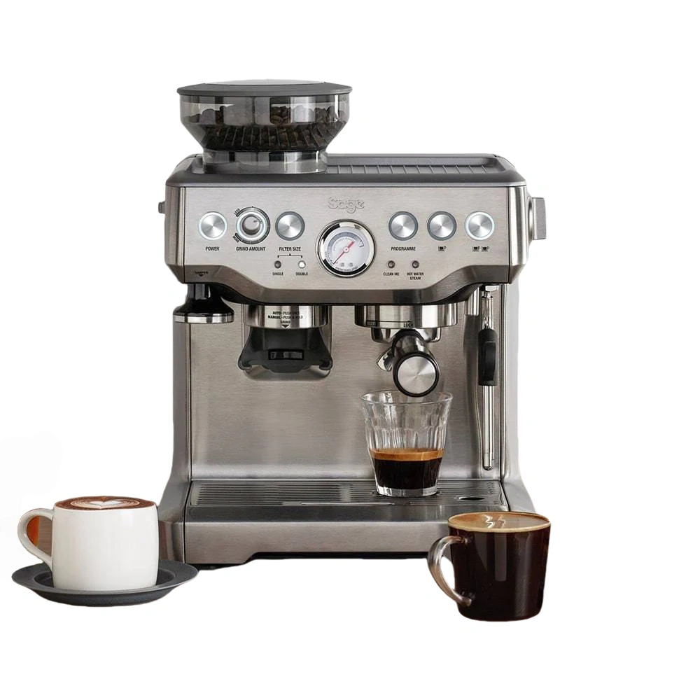 Sage The Barista Express Espressomachine C Met Ingebouwde Bonenmaler & Melkkan met Temperatuurregeling C Geborsteld RVS