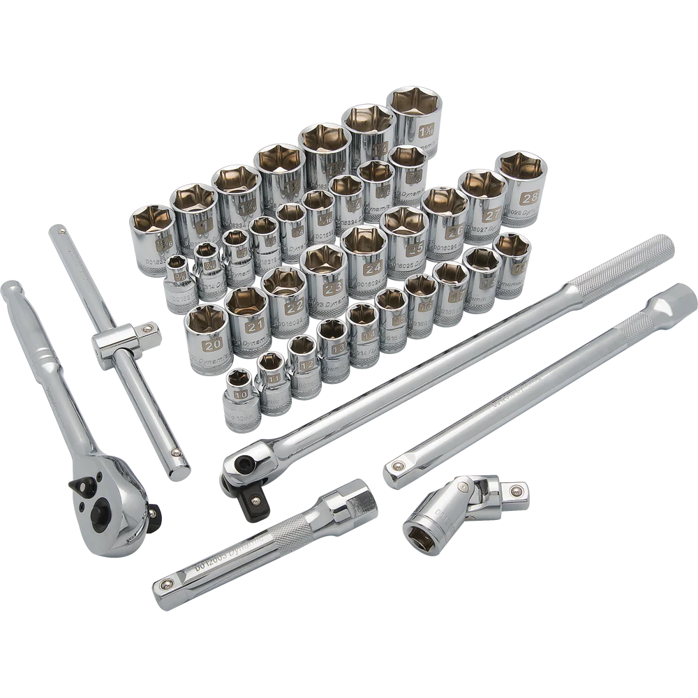 Dynamic D018010  ~  1/2 Inch Drive 41 Pc 6 Point Std Sae/Met
