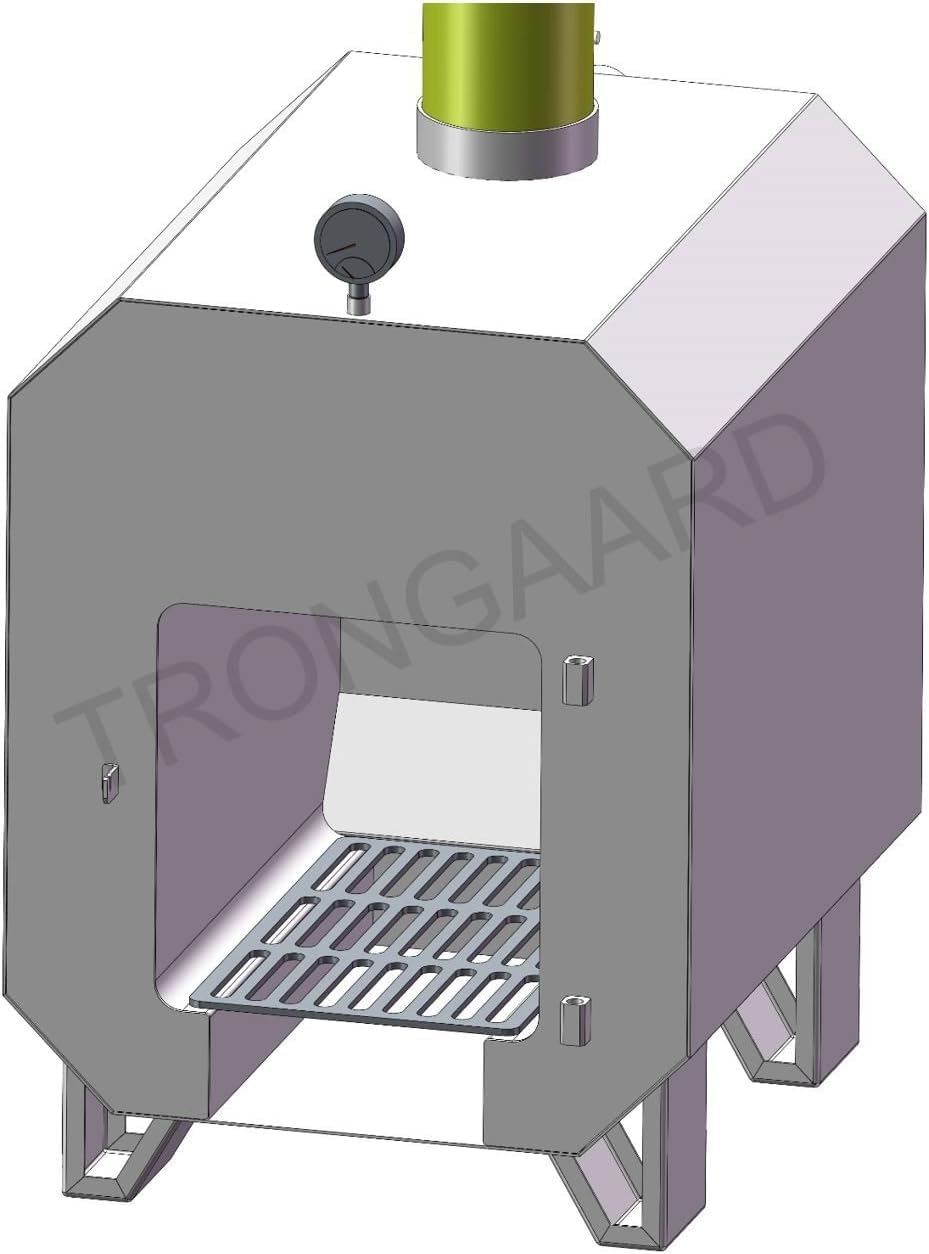 TRONGAARD Poolofen/Poolheizung/Ofen für Badetonnen/Badefässer 80KW - mit Holz befeuert