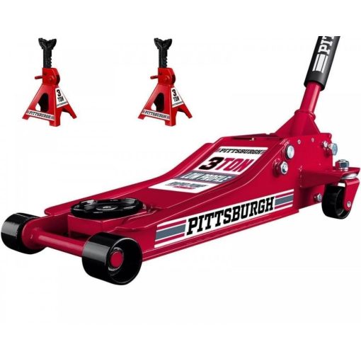 2025 3 Ton Low Profile Floor Jack and Jack Stands Set Steel Hydraulic Car Jack Lift