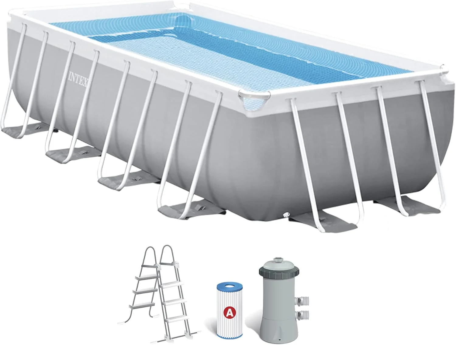INTEX 55243 - Rectangular Detachable Pool with Prism Frame Filter