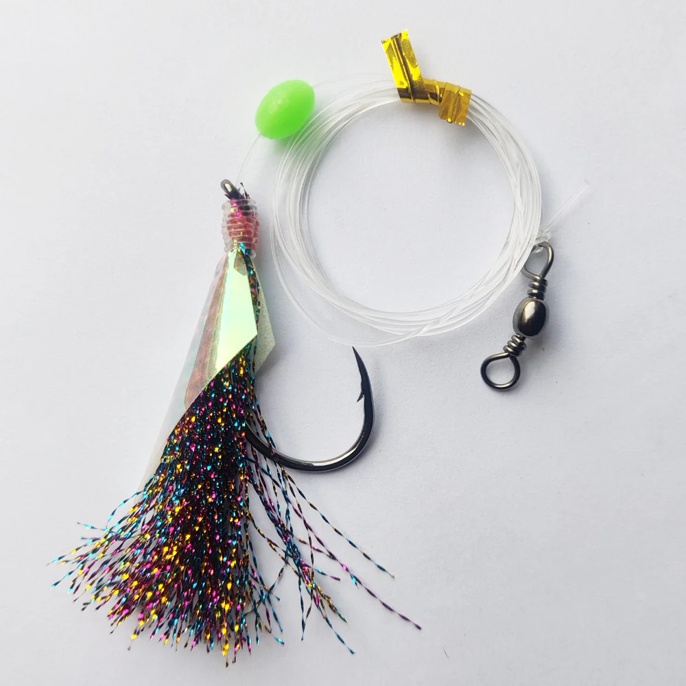 6x Flash Snapper Fishing Rigs Beak Hook 5/0, 6/0