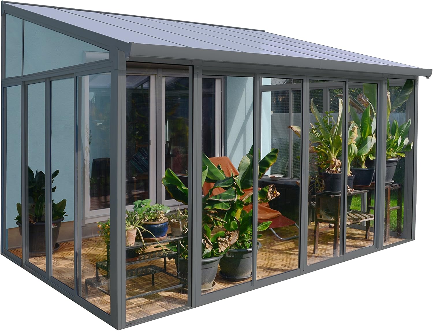 Palram Veranda San Remo - Giardino d'inverno, Grigio, 295 x 425 x 310 cm