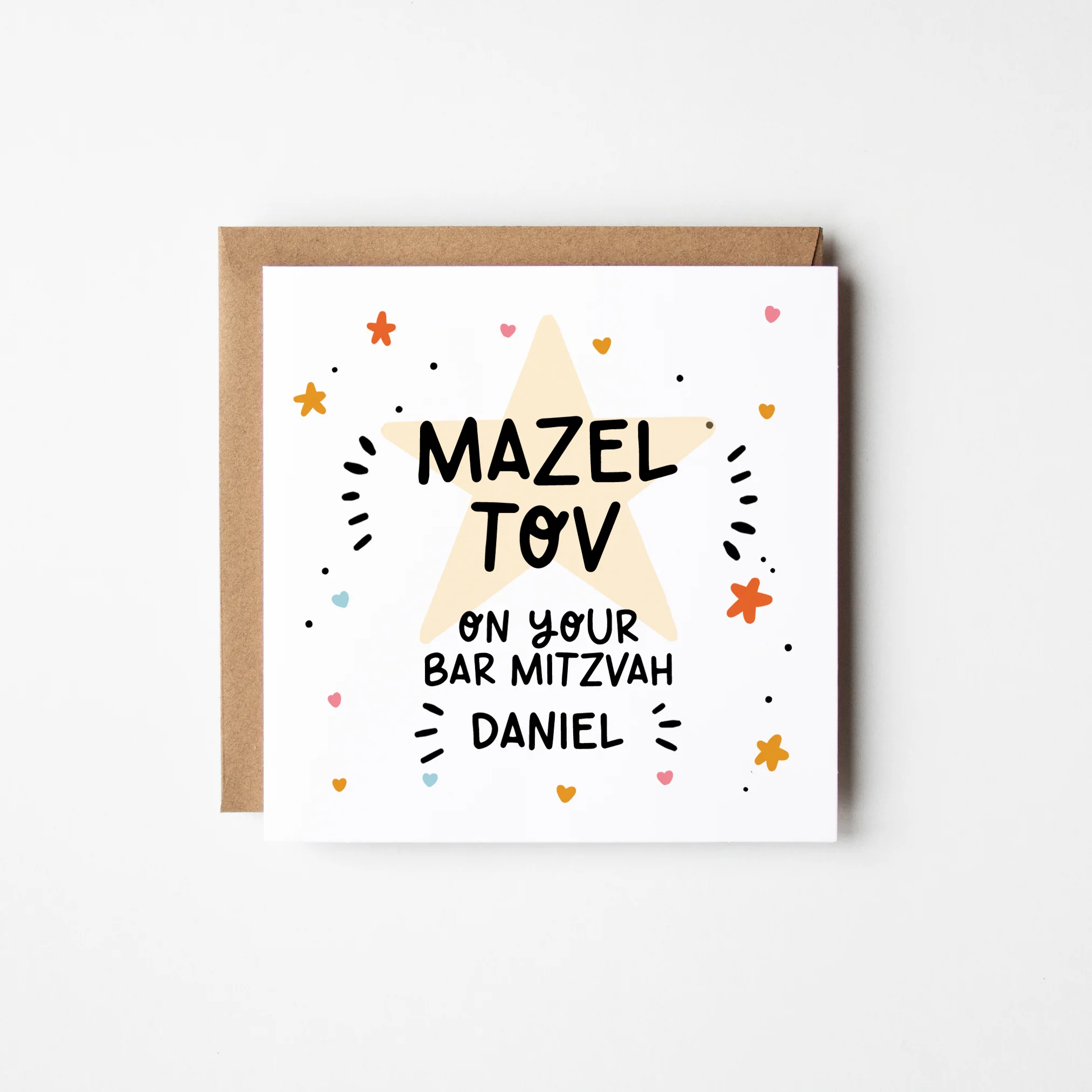 Mazel Tov on Your Bat/Bar Mitzvah Card ? Personalised Bat Mitzvah Card ? Bar Mitzvah Card ? Mazel Tov Card ?