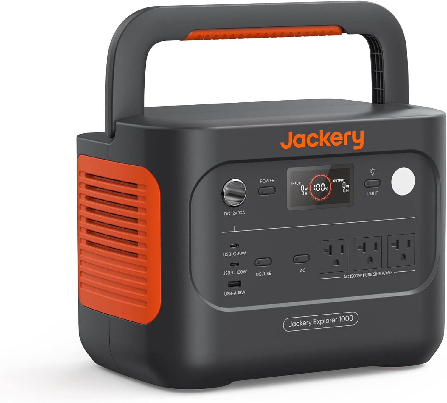 Jackery Explorer 1000 v2 Portable Power Station 1070Wh LiFePO4 Battery 1500W AC/100W USB-C Output  1 Hr Fast Charge  Solar Generator for Camping Emergency  RV  Off-Grid Living(Solar Panel Optional)