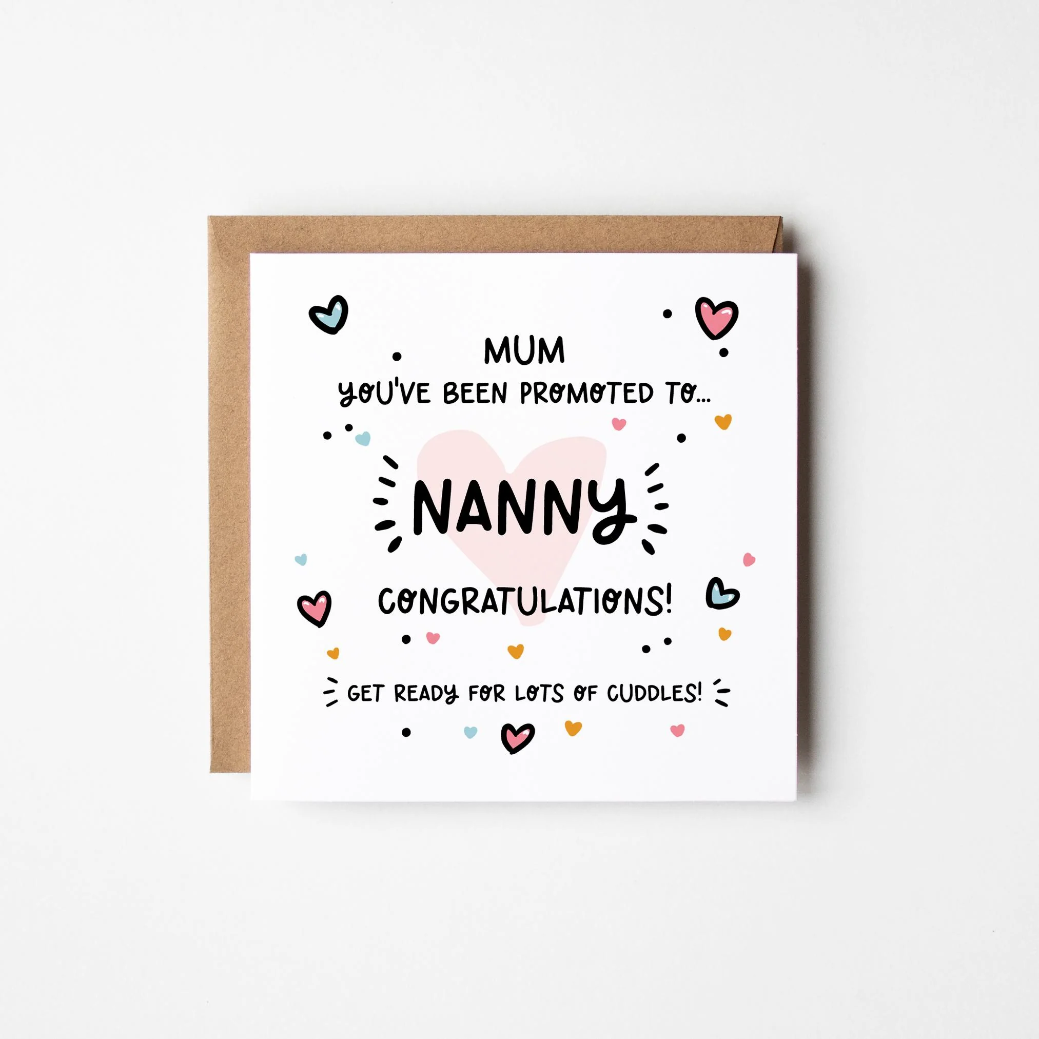 New Grandparent Card a?�� You've Been Promoted To... Personalised New Grandma Nanny Granny Card a?�� Congratulations New Grandparent Card