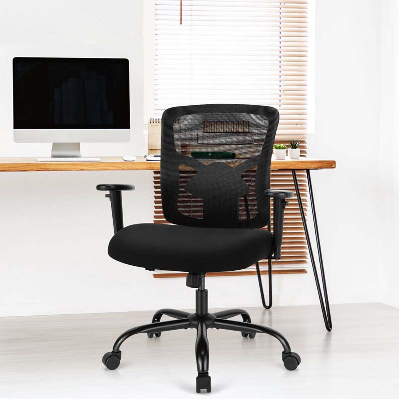 400 Lbs Mesh Big Amp Tall Office Chair Ergonomic Executive Chair Rolling Swivel Computer Task Chair - Comfortable And Ergonomic Design
