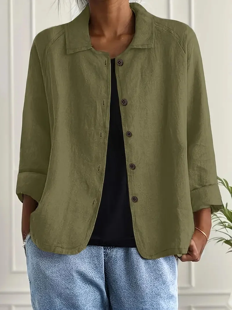 Women��s Lightweight Button Front Jacket Casual Summer Style