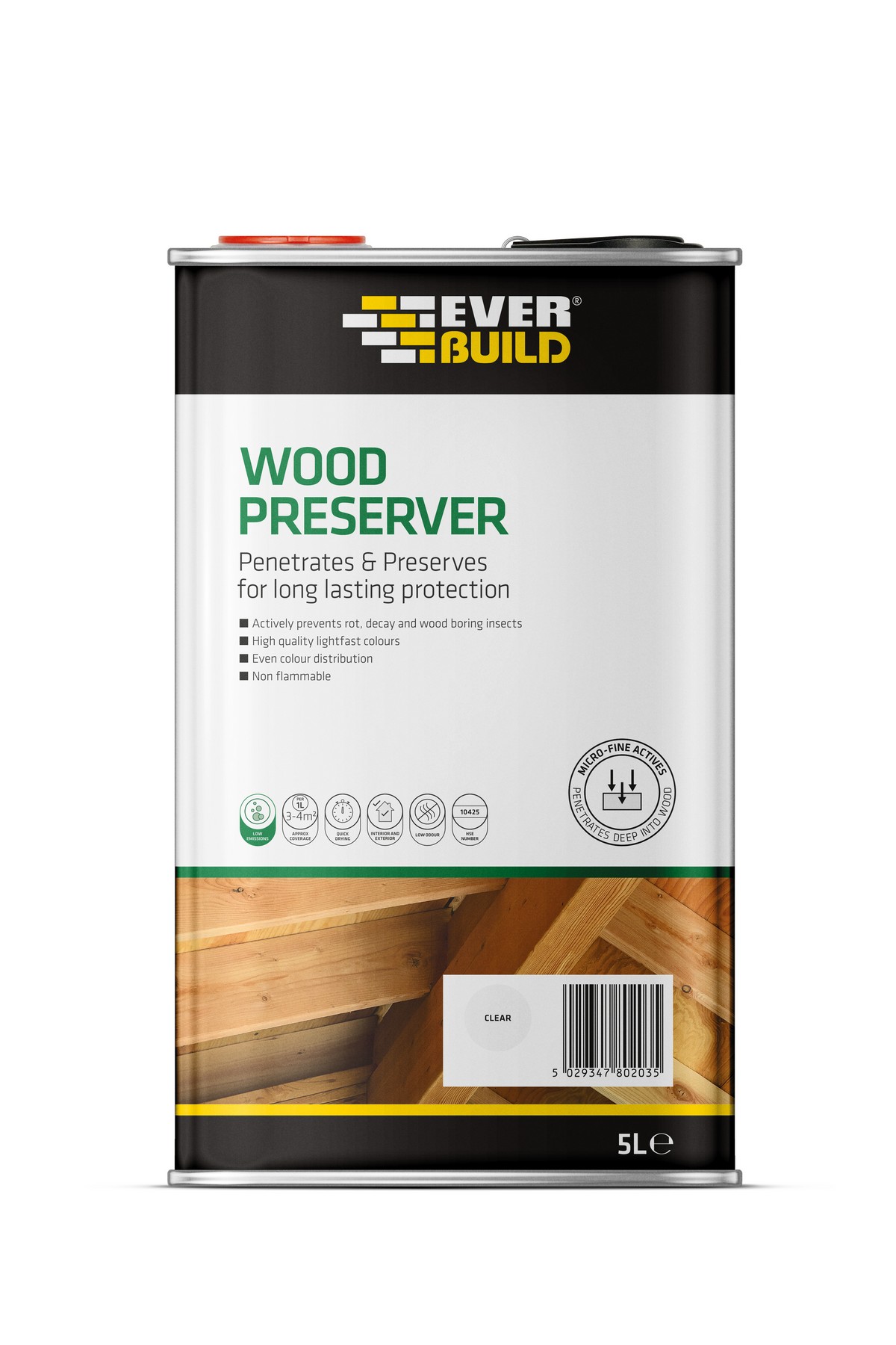 Everbuild Wood Preserver – 5L