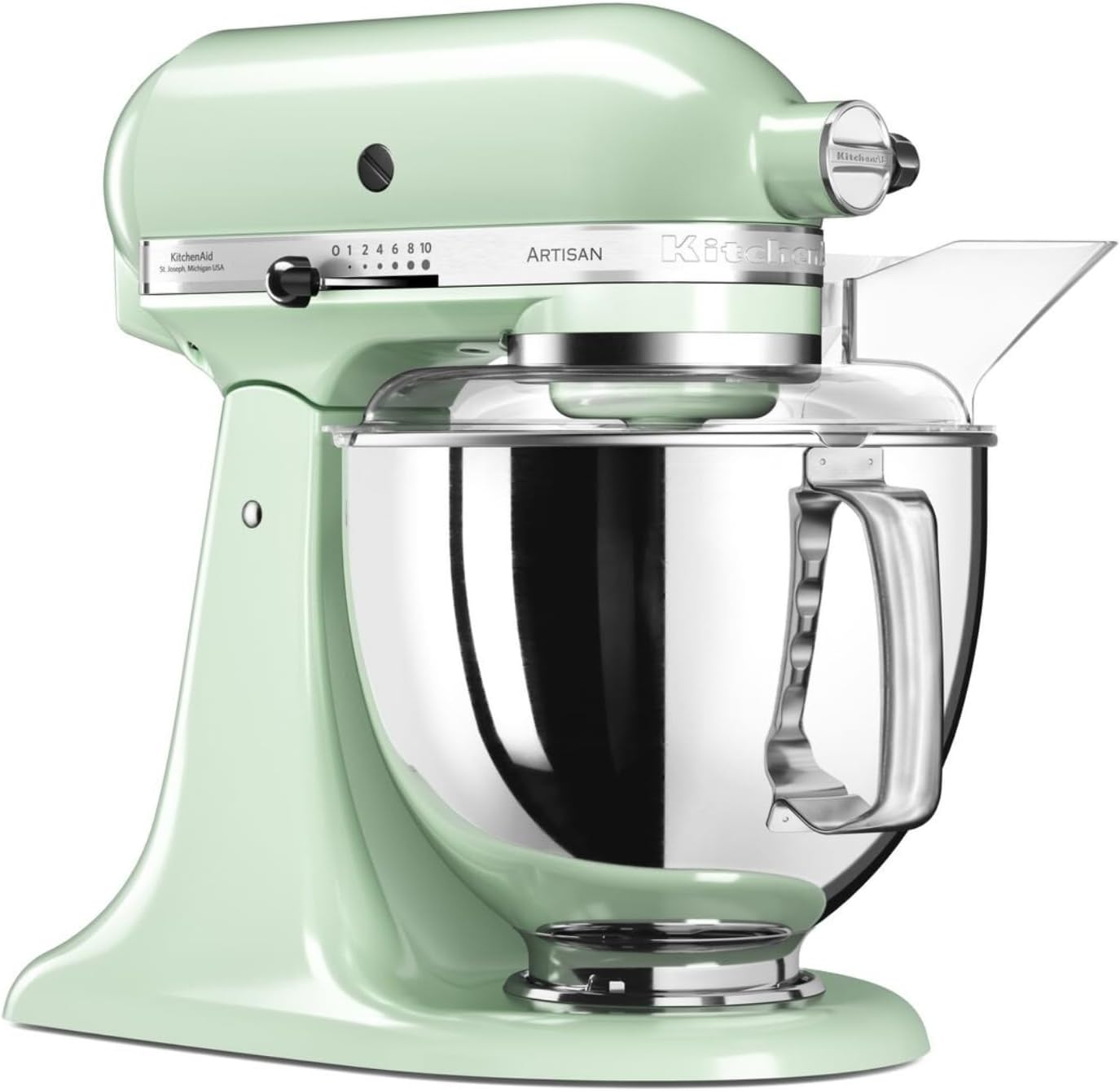 KitchenAid Küchenmaschine I Artisan I Kippbarem Food Processor I Teigknetmaschine mit 5 Zubehör | 2 Schüsseln aus Edelstahl | 4.8 L | Schwarz