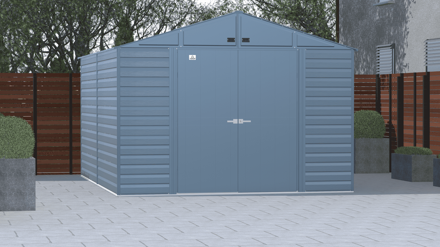 2025 Select Steel Storage Shed, 10x14, Blue Grey