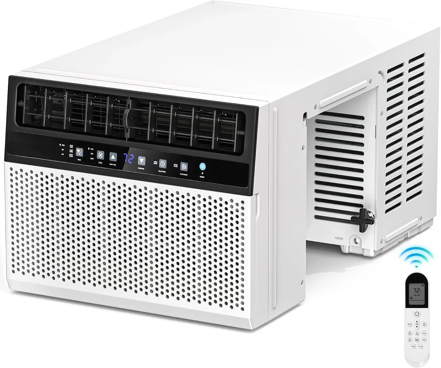 Antarctic Star 12,000 BTU U-shaped window air conditioner, cools rooms up to 550 square feet with 6 modes, 24-hour timer, ultra-quiet window air conditioner