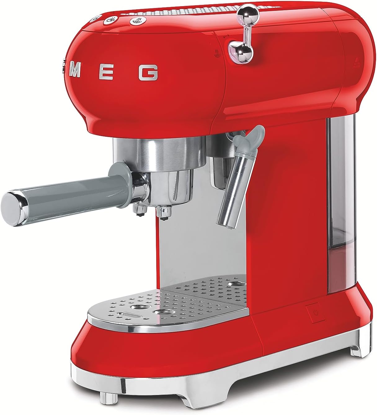 Smeg, ECF01PGEU Manual Espresso-Kaffeemaschine, Cappuccino -System, Thermoblock, groe Tassengehuse und Doppelkaffeefunktion, 1 l Wassertank, kompakte Abmessungen, 1350W, Pastellgrün
