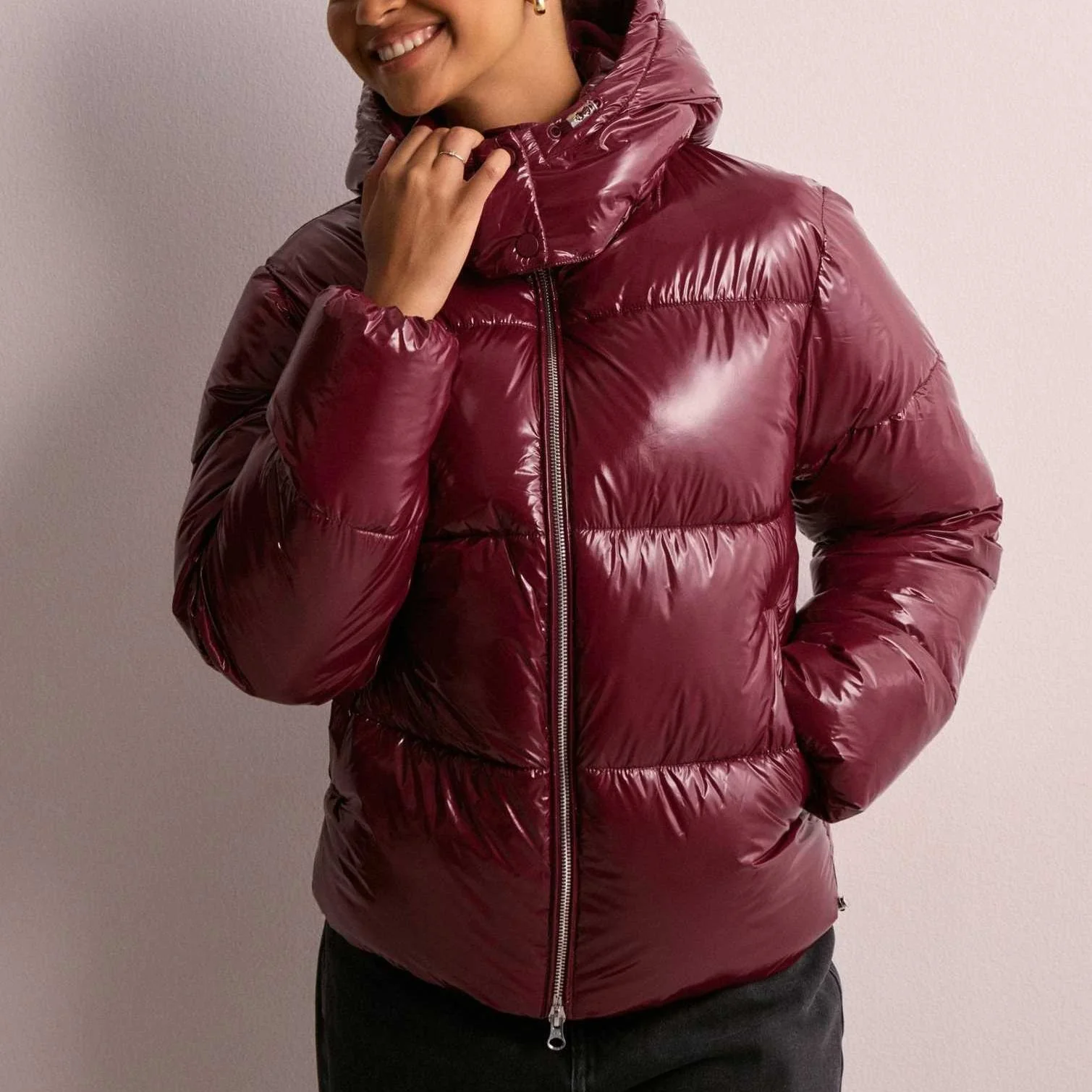 Women��s Quilted Hooded Puffer Jacket Lightweight Insulated Winter Coat