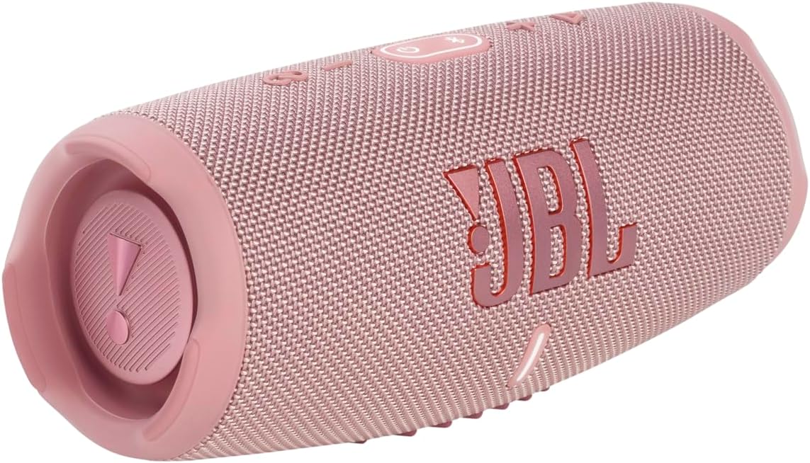 JBL Charge 5 Bluetooth-Lautsprecher in Schwarz – Wasserfeste, portable Boombox mit integrierter Powerbank – Eine Akku-Ladung für bis zu 20 Stunden kabellosen Musikgenuss