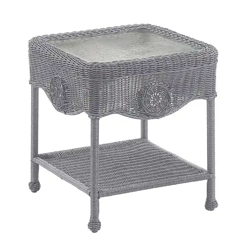 Riviera 18-inch Resin Wicker Side Table