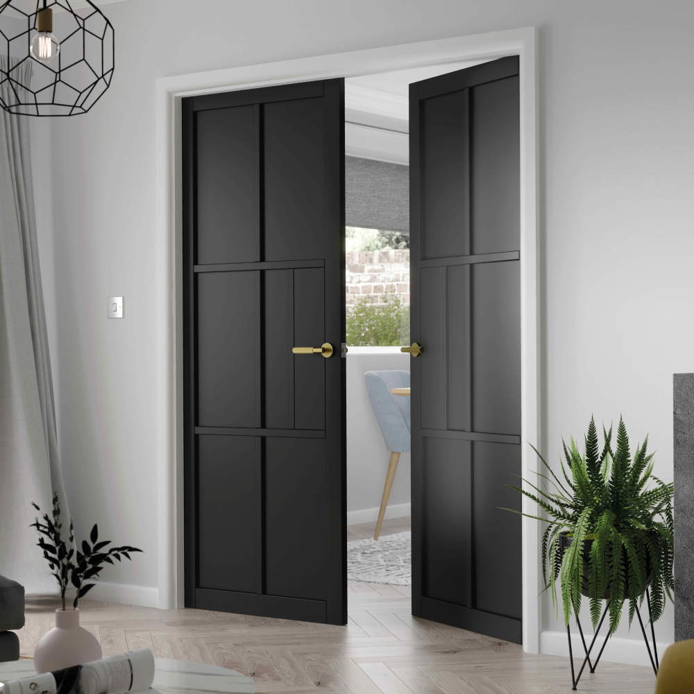 J B Kind Civic Black Internal Door