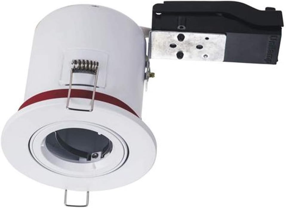 Europalamp – Set mit 30 Spots BBC schwenkbar weiß + Leuchtmittel GU10 5 W warmweiß + Fassung