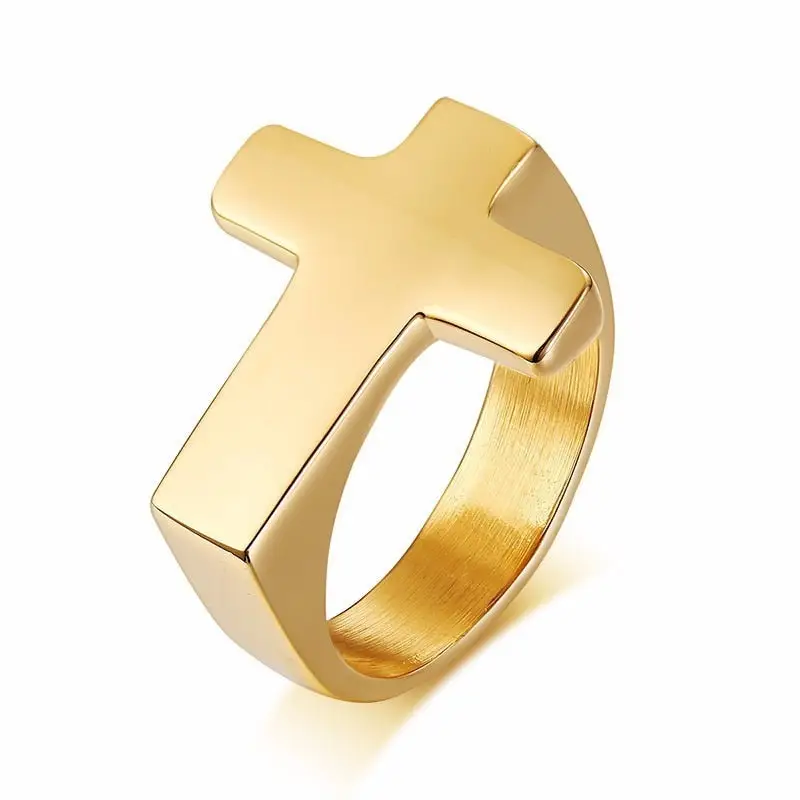 Mens Cross Ring | Hip Pop Jewelry | Ring with Cross | Gift for Him