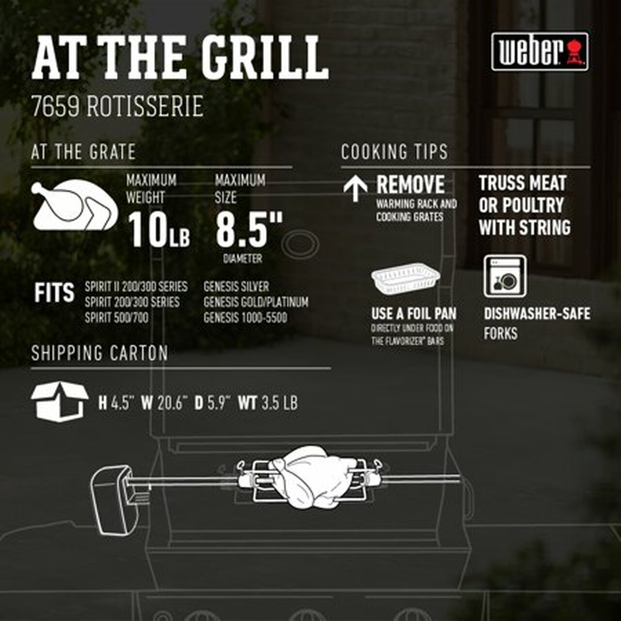 Weber Spirit II Rotisserie
