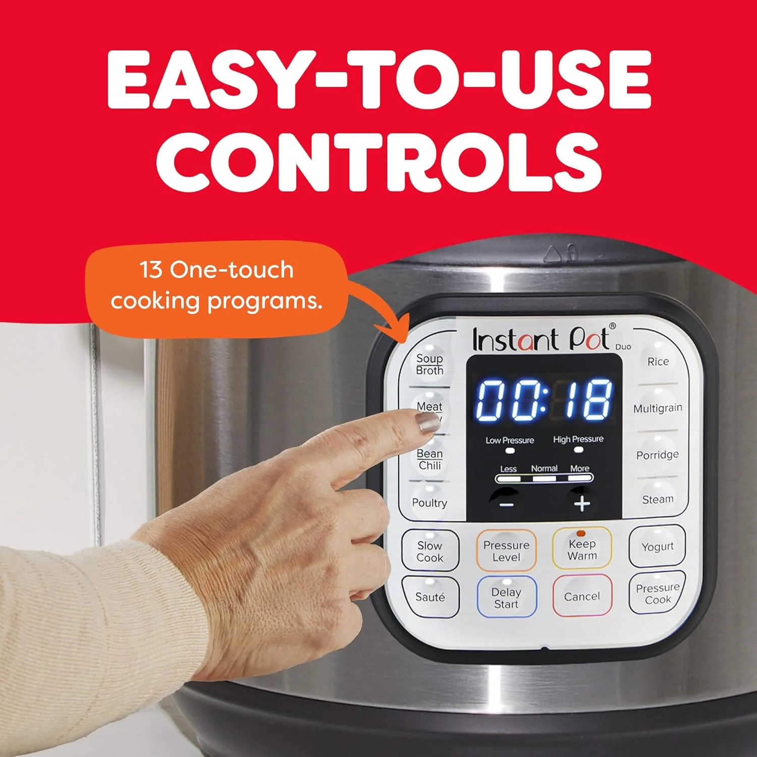 Instant Pot Duo 7-in-1 Electric Pressure Cooker, Slow Cooker, Rice Cooker, Steamer, Saut茅 Pan, Yogurt Maker, Warmer, and Sterilizer