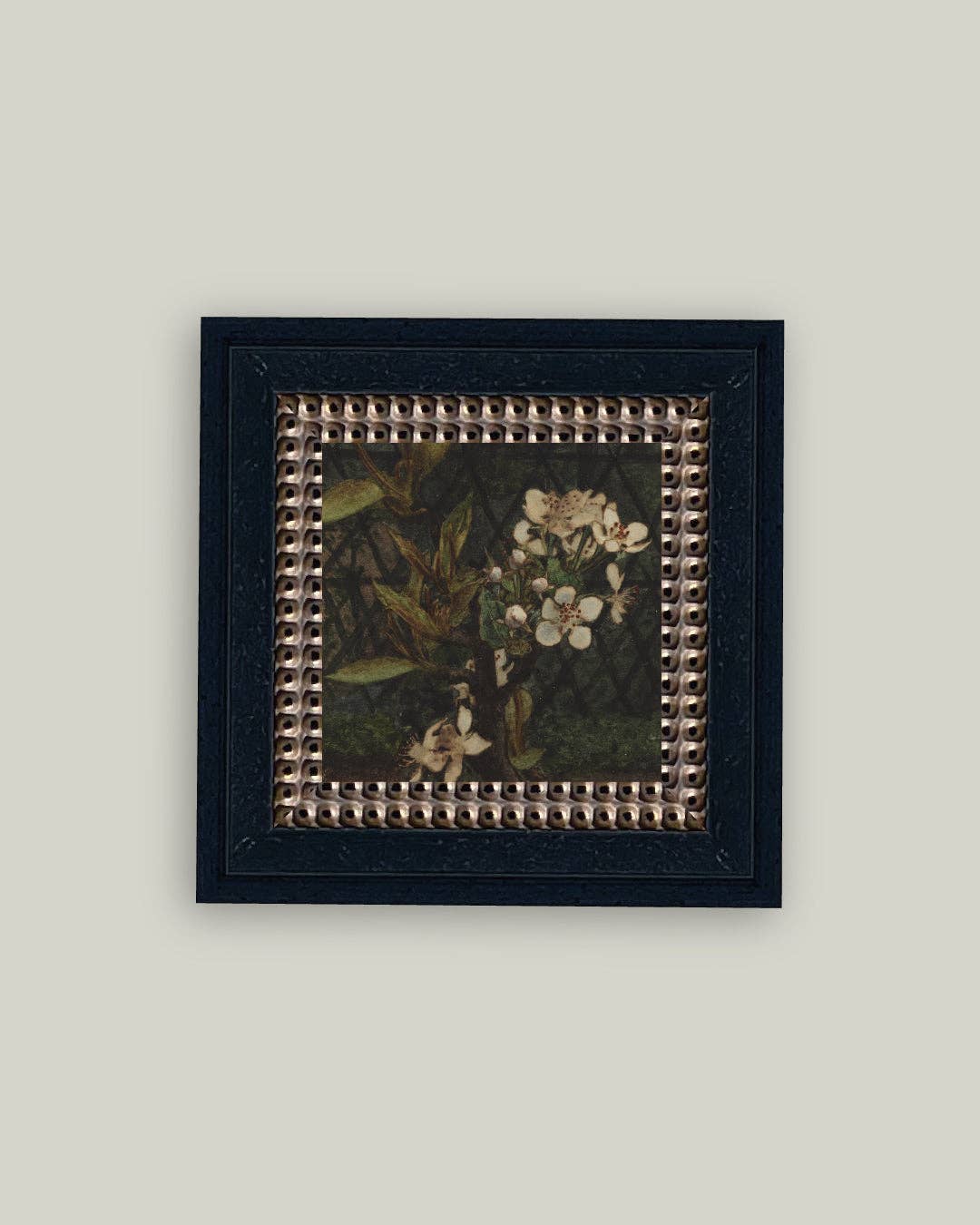 Dark Apple Blossoms Framed Antique Inspired Art