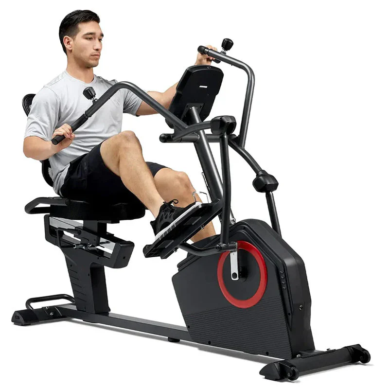 Health & Fitness Smart Recumbent Elliptical Bike with Bluetooth, 16 Resistance Levels, and App – SF-RBE4886SMART
