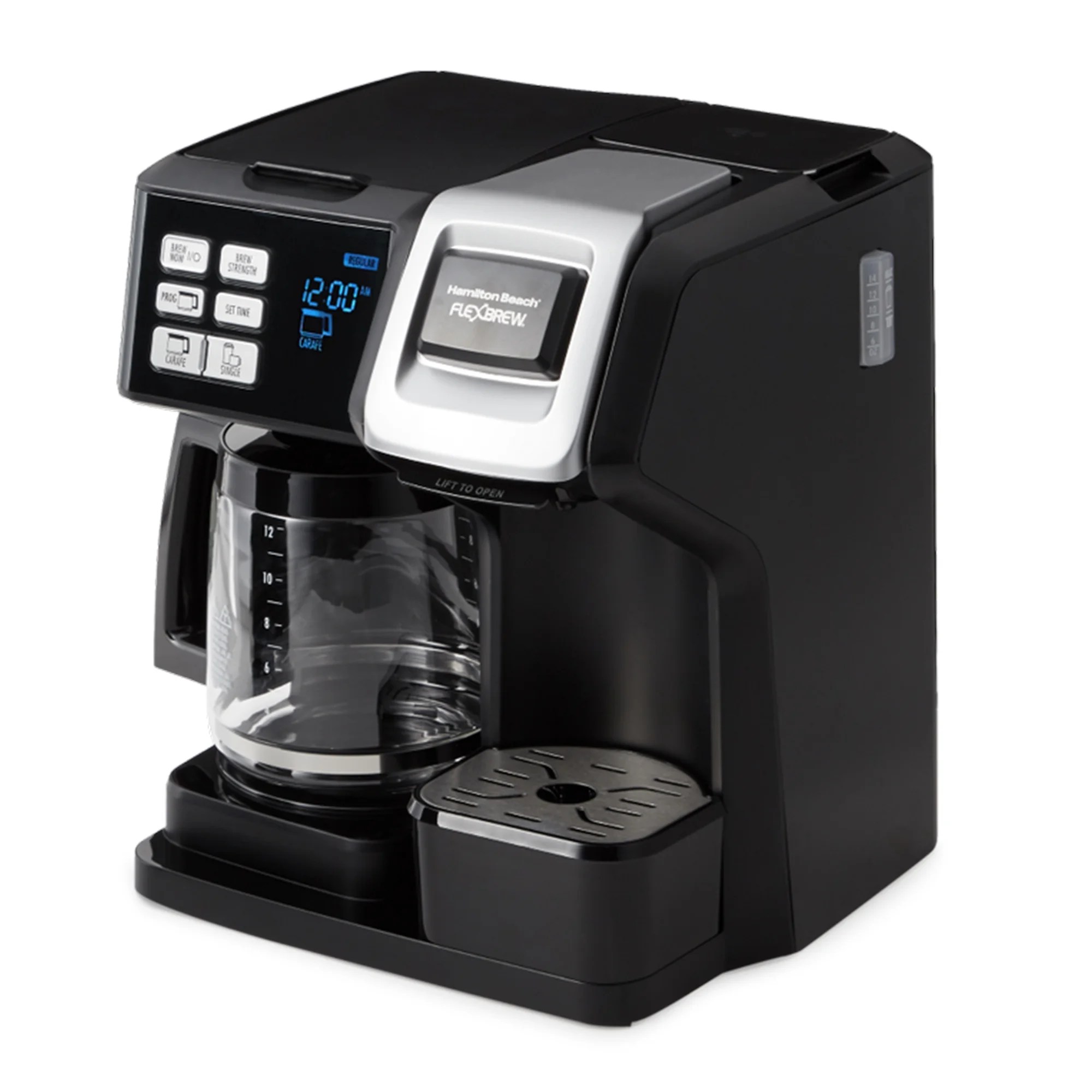 Hamilton FlexBrew Programmable Single Serve Pod to 12 Cup Coffee Maker, Black