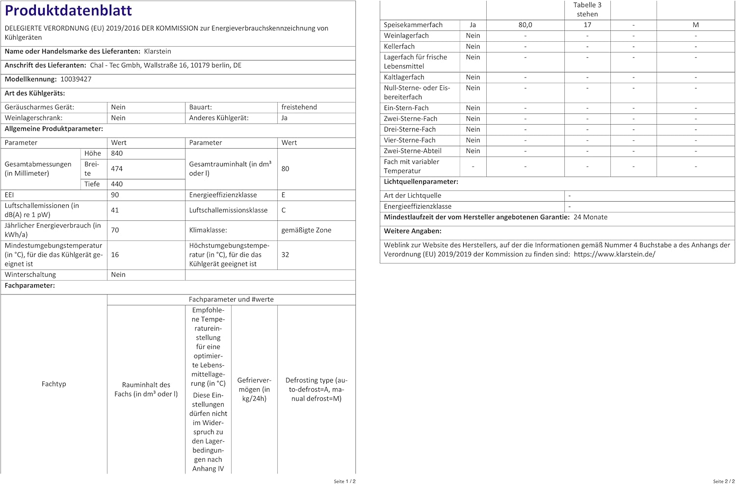 Klarstein Mini Koelkast met Glazen Deur voor Kamer, Drankenkoelkast met Verstelbare Planken, Klein 80 Liter, Indoor/Outdoor Koelkast Stil