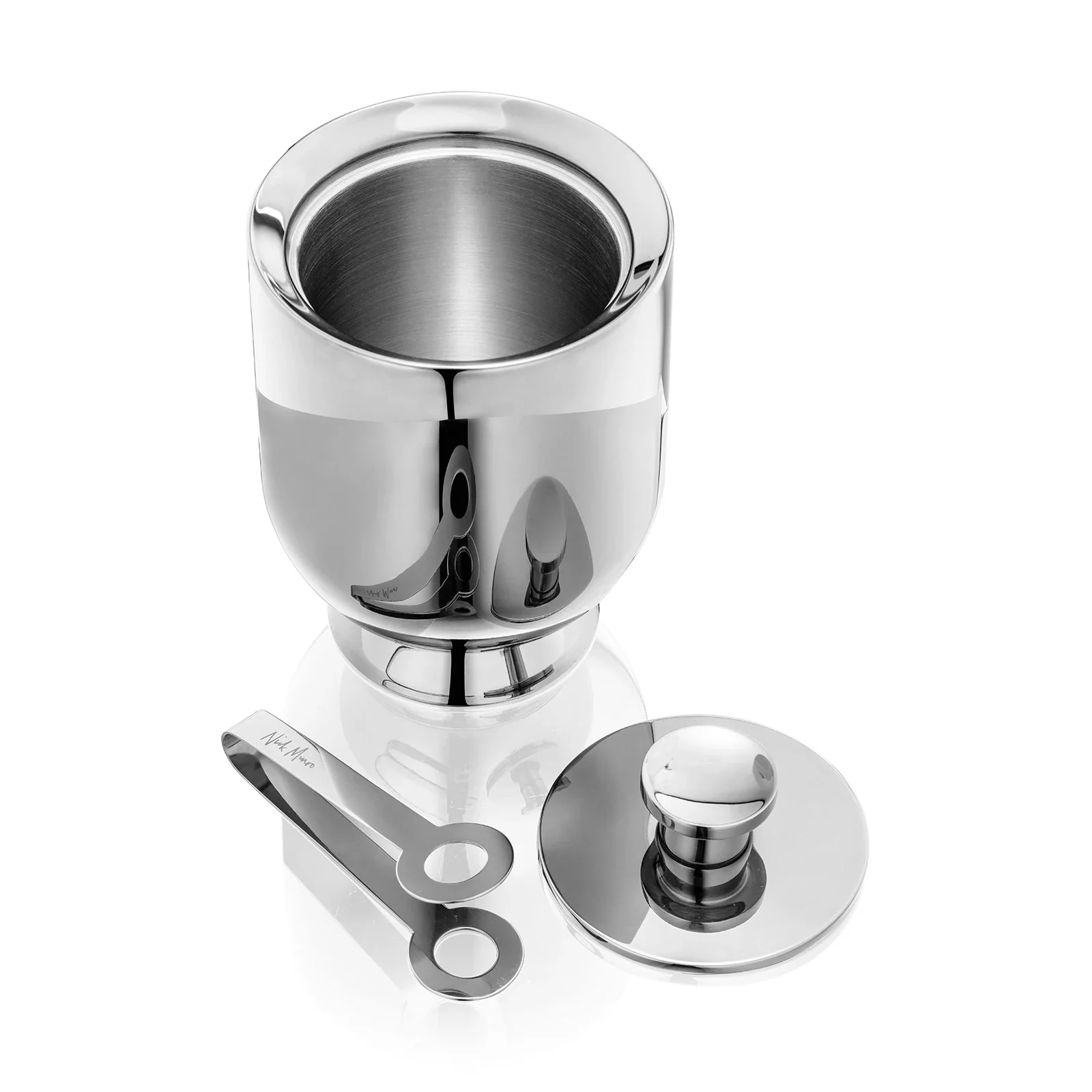 Trombone Ice Bucket with Tongs