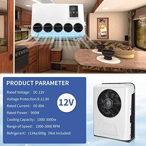 12 Volt DC RV Klimaanlage, energieeffizientes Split-System für Camper und Semi Truck Cab Cooling