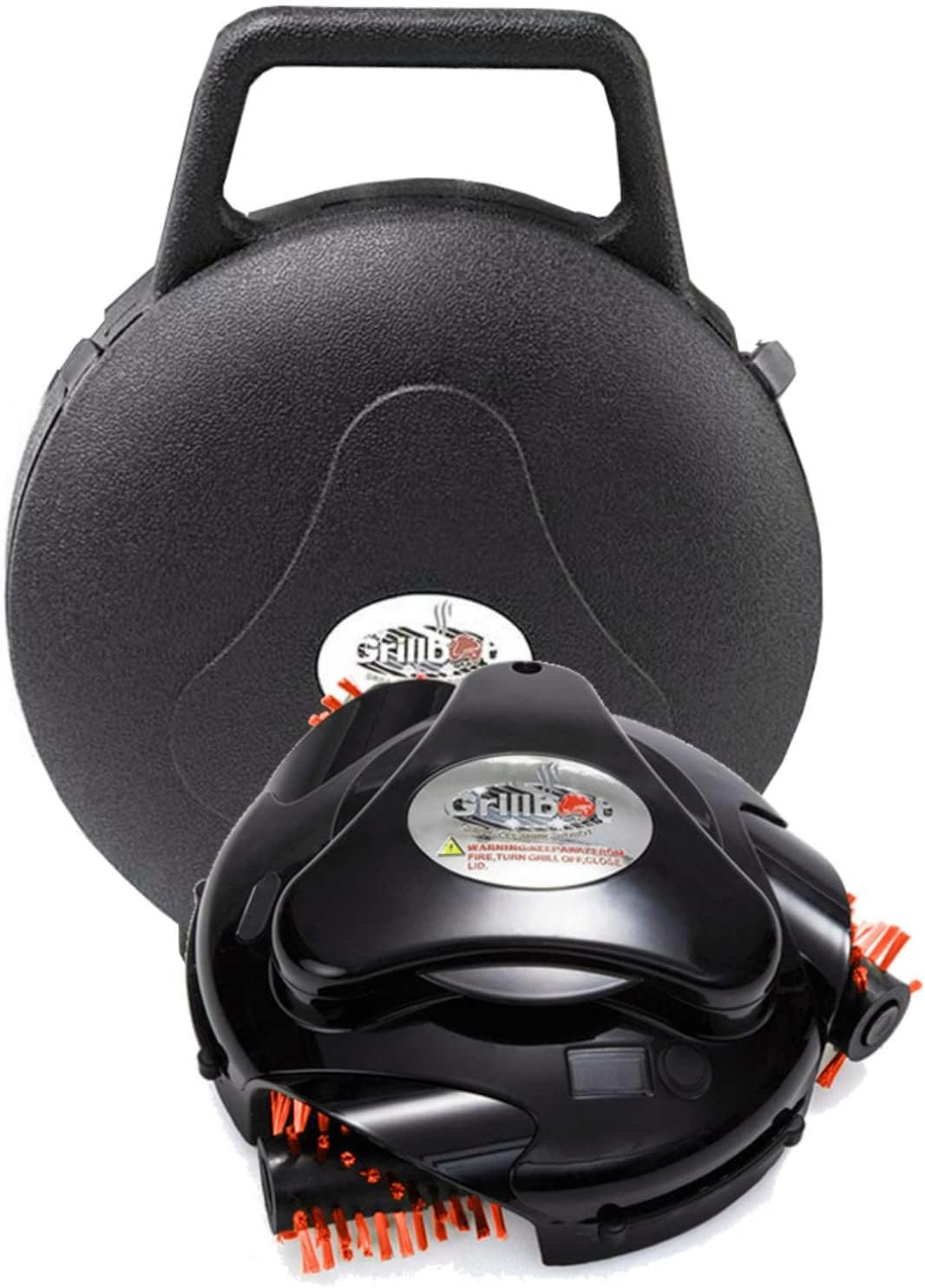 Grillbot Automatic Grill Cleaning Robot with Nylon Brushes  BBQ Grill Cleaner  Grill Brush  Grill Scraper  BBQ Accessories (Black Grillbot + Carry Case)