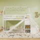 Twin Over Twin Bunk Bed with Slide and Staircase