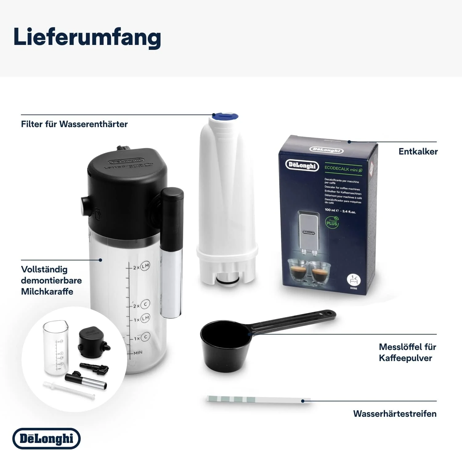 De'Longhi Magnifica Evo ECAM 292.81.B Volautomatische koffiemachine met LatteCrema melksysteem, 7 directe selectieknoppen voor cappuccino, espresso en andere koffiespecialiteiten, 2-kops functie, zwart