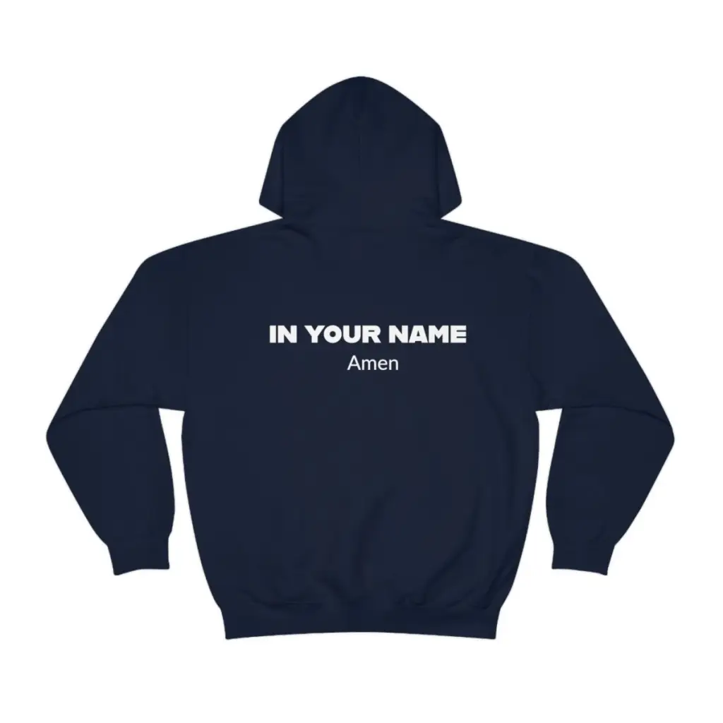 In Your Name Amen Hoodie Hooded Sweatshirt | Oversize Religious Aesthetic Streetwear | Essential Gift For Her, Him to show Faith