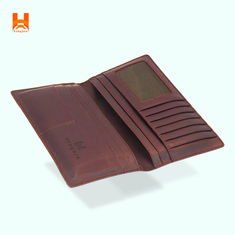 Premium Leather Long Wallet by Hingare 100% Original Premium Quality Leather Long Wallet