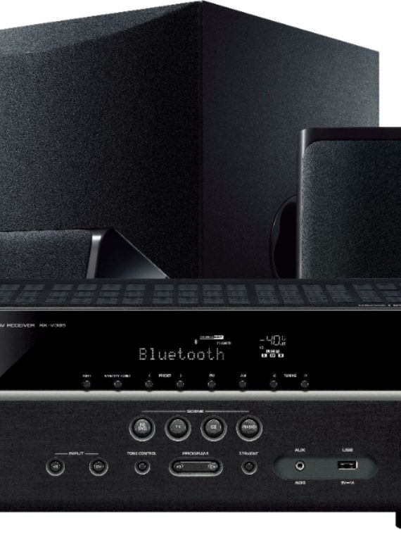 Yamaha 2025 – Sistem de boxe home theater 4K cu 5.1 canale, subwoofer activ și streaming Bluetooth – Negru
