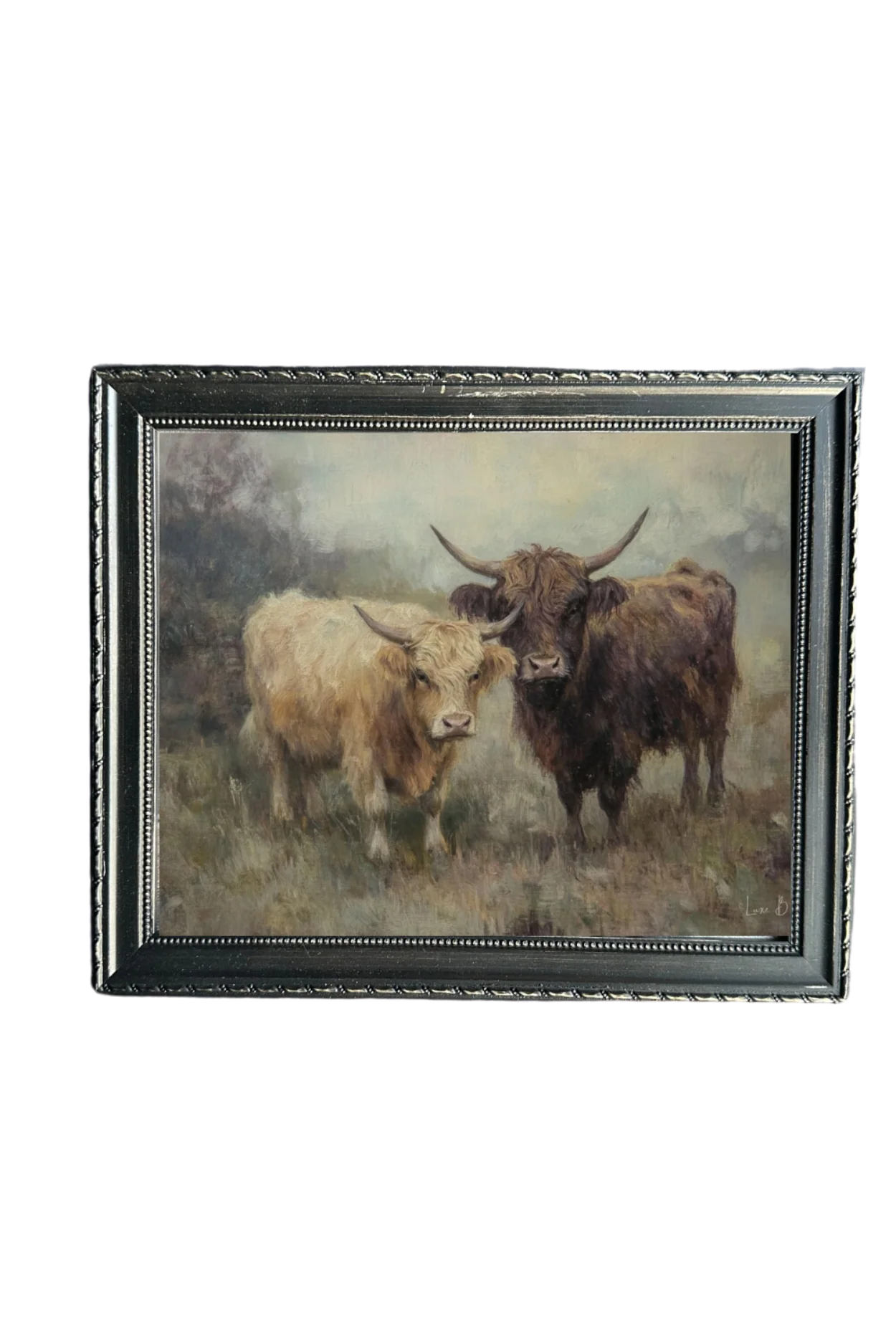 Highland Cows | French Country Black Framed Art