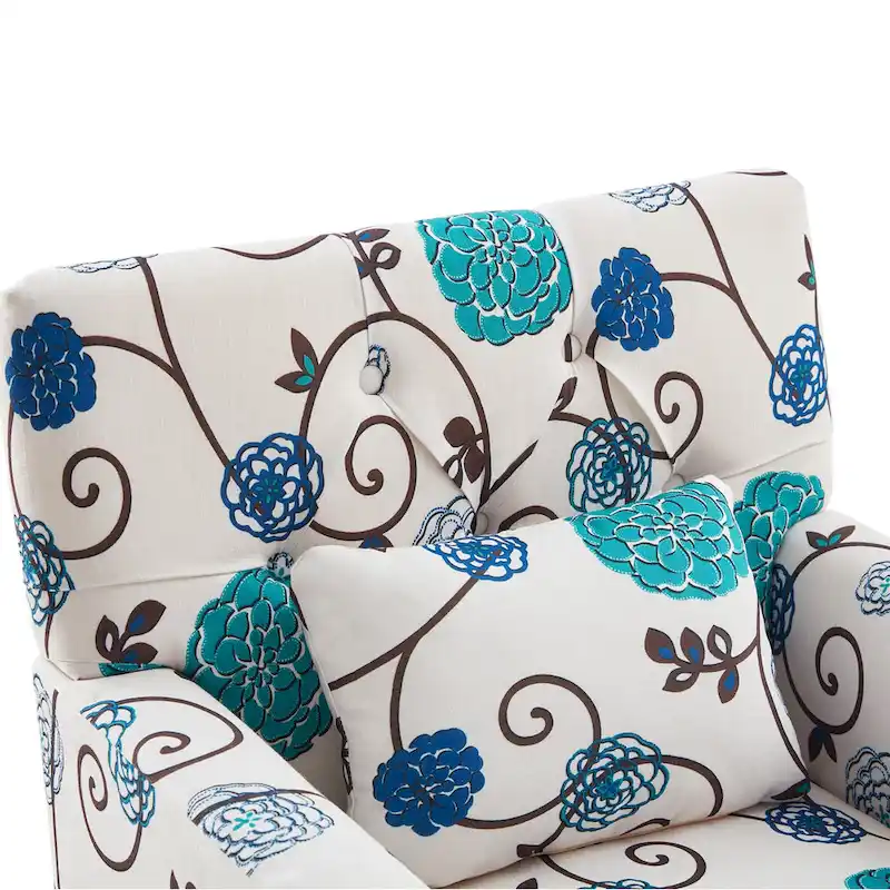Upholstered Accent Chair with Lumbar Pillow - Single Seat