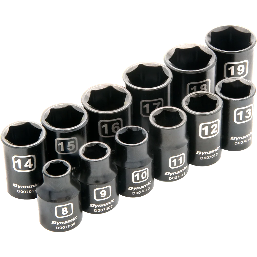 Dynamic D010022  ~  3/8 Inch Drive 12 Pc 6 Point Met Std Imperial