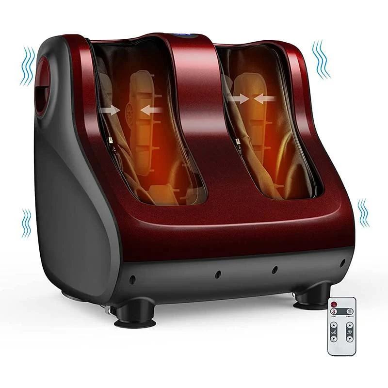 Foot Amp Calf Massager With Heat Amp Remote Shiatsu Kneading Electric Massage Machine With Adjustable Tilt Base Timer Lcd Screen