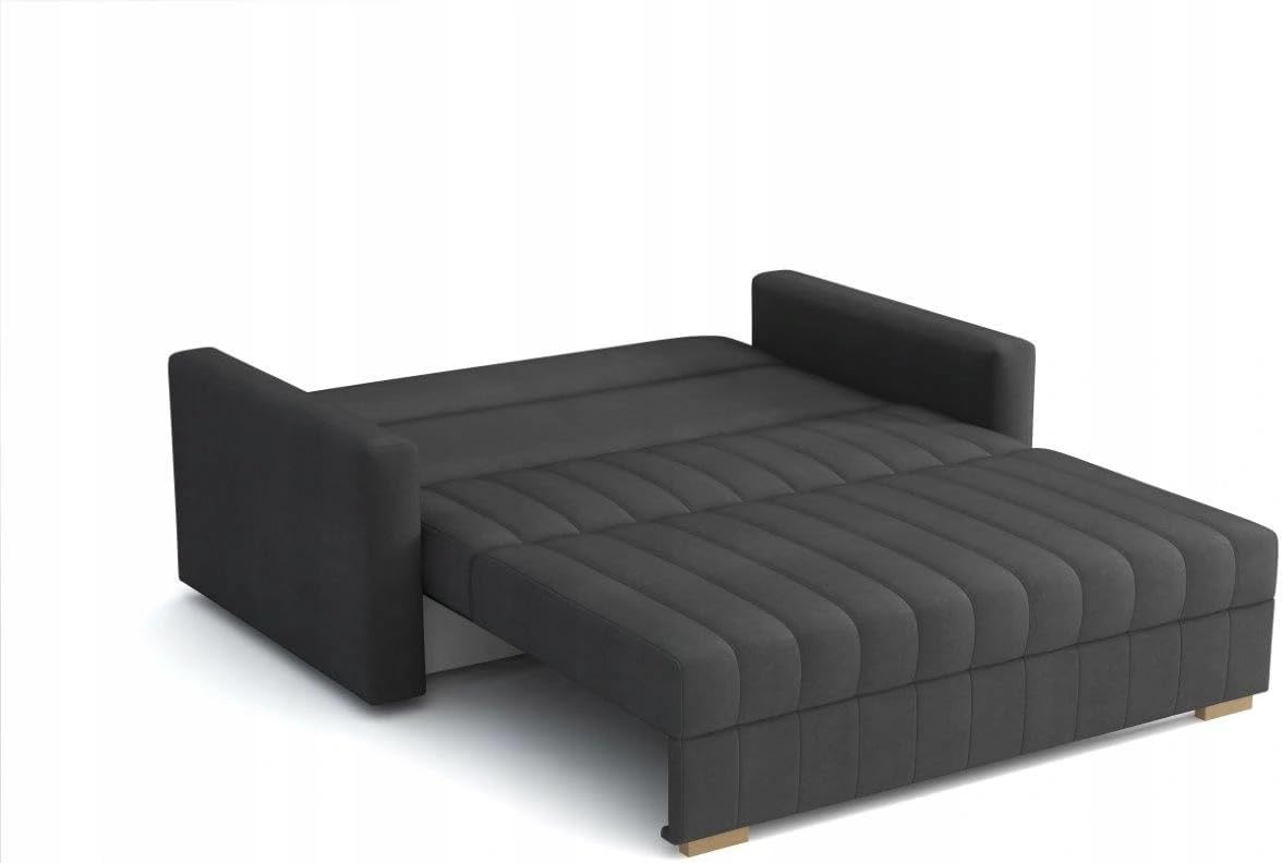 Schlafsofa klein Zanzibar I Sofa 3 Sitzer 153 cm Breit I Sofa mit Schlaffunktion I Schlafsofa mit Bettkasten I Couch mit Schlaffunktion Klein Mint