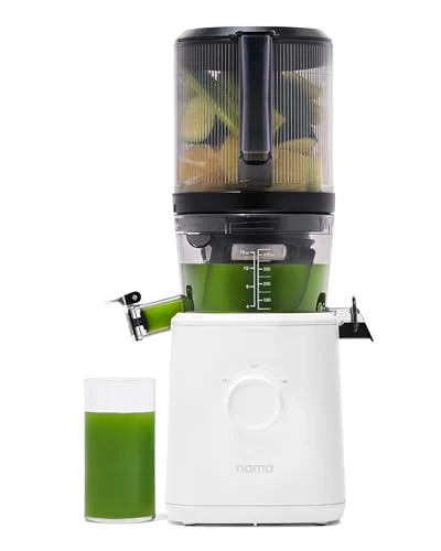 Nama J2 Cold Press Juicer �� Self Feeding for Hands Free Operation with Wide Mouth Hopper for Whole Recipe Loading, Zero Waste Masticating Juicer For More Juice, Less Pulp �� Easy Cleanup & Assembly: Home & Kitchen