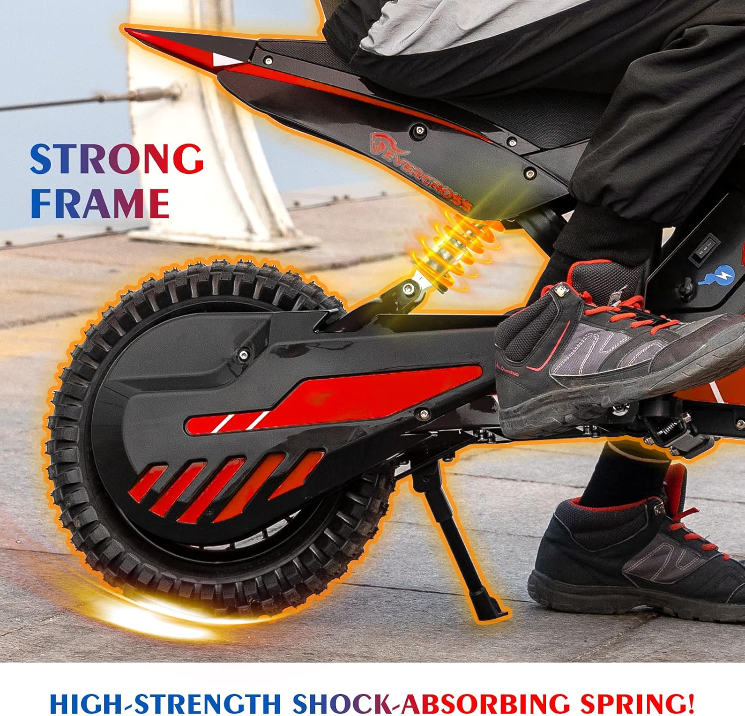 EVERCROSS EV12M Elektro Motorrad Kinder, Elektromotorrad mit 300W Motor, 8/12/25 KMH Geschwindigkeitsmodus, 15KM Lange Reichweite, 12 Zoll Luftreifen, Moto Cross für Kinder von 3–12 Jahren