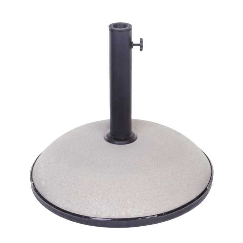 Base Ombrellone Ø35 a Ø48 Barry Tondo 35 Kg Tortora in Cemento