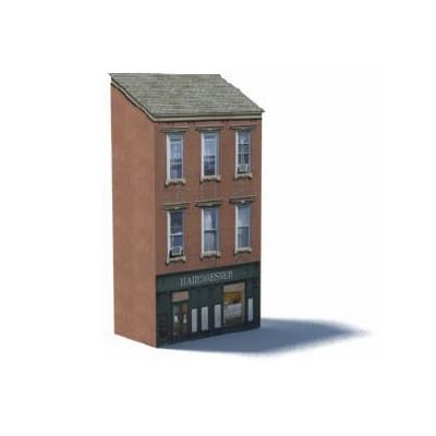 Background Terrace Shop (red brick, 6 windows, 3 levels)