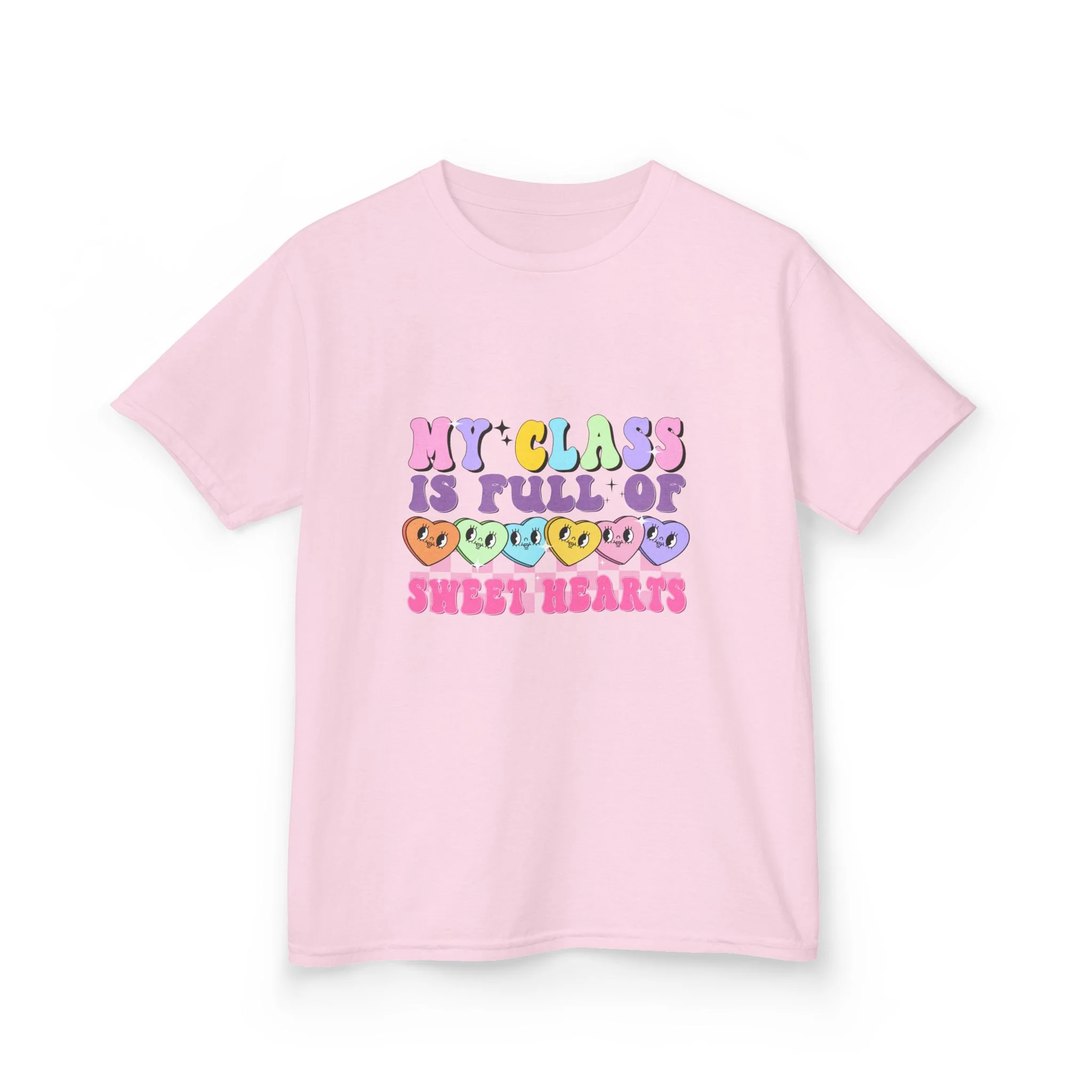 My Class Is Full of Sweet Hearts Kids Tee | Cute Emoji Classroom Shirt