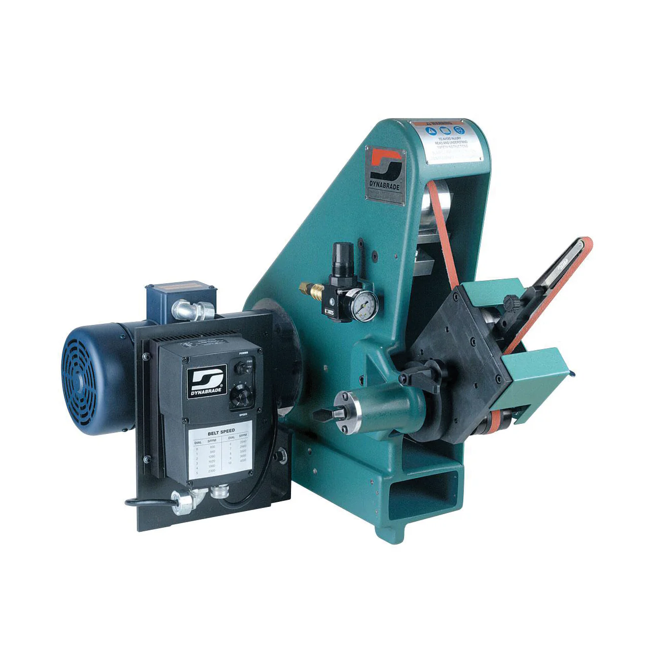 Dynabrade 64905  ~  Fixed Speed Versatility Grinder 1.5 Hp 230 V (Ac) 1 Phase 50/60 Hz 5400 Sfpm For 1/4-2 Inch W X 72 Inch L (6-51 mm X 122 Cm) Belts