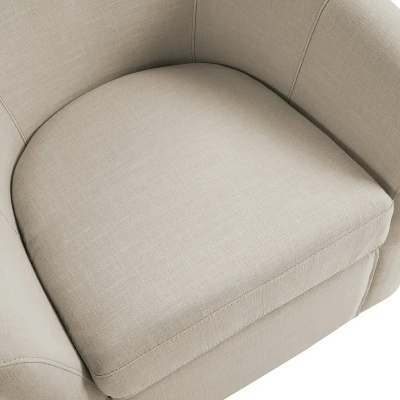 Set of 2 Modern Upholstered Swivel Barrel Chair Living Room Accent Chair