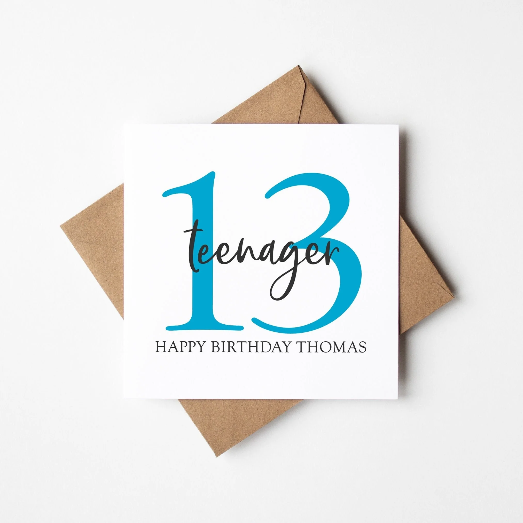 13th Birthday Card a?�� Personalised Teenager 13th Birthday Card For Boys a?�� 13 Today Teenagers Birthday Card a?�� Teenage Boy